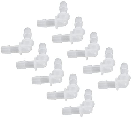 Accesorios de Tubo Pe, Mismo Diámetro, Antiarañazos, Antioxidante, Adaptador de Manguera en Forma de L para Conector de Manguera Acodado de Pescado (9,5 mm)