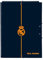 REAL MADRID 2ª EQUIPACIÓN 24/25 - Carpeta Folio con 3 Solapas, Ideal para Niños de Diferentes Edades, Cómoda y Versátil, Calidad y Resistencia, 26x36.5 cm, Color Azul Marino
