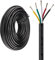 URCIANOW Cavo 5 Poli 0,5mm² Filo Elettrico 5 Fili di Prolunga 20 Metri UL2464 5 Conduttori Cavo di Rame Stagnato 20 AWG Nero Rivestito in PVC per Elettrodomestici da Cucina
