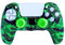 Funda Mando PS5- Impermeable, Resistente y Antideslizante -Diseño Verde Camuflaje - Protección Segura para Mandos ps5 Duraderos- con Juego de empuñaduras a Juego con la Funda para Mando ps5
