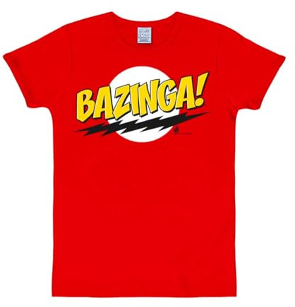 Logoshirt® Big Bang Theory Bazinga T-Shirt Damen & Herren | Offiziell lizenziertes Big Bang Theory Merch, kultiger Sheldon-Spruch Bazinga, 100% Baumwolle, hochwertiger Frontprint