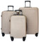 yonsly® Koffer Suitcase Set, Trolley Reisekoffer, Rollkoffer Handgepäck mit 4 Rollen 360°, ABS Hartschalen, Sicherheitsschloss, Weicher Gummigriff, 210D-Futter (3er Set, M,L&XL, Gold)