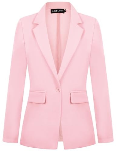 Kyzoeyou Womens Blazer Suit One Button Jacket Blazers Notched Lapel Casual Elegant Classic Formal Long Sleeve Workwear Lapel Suit