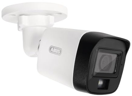ABUS Überwachungskamera 5MP Mini-Tube Analog HD Mit Netzteil und 30m Kabel – Nachtsicht IR & Farbe, wetterfest, 30m Reichweite, Plug & Play, Weitwinkel, für außen & innen – TVCC35512
