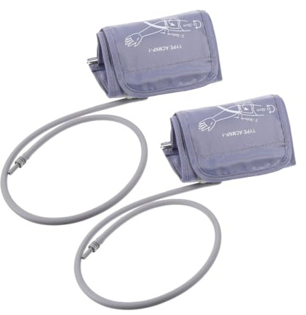 Oberarm Armband als Zubehör für Blutdruckmessgerät | Leicht, Verstellbar, Angenehm, Ersatzband für Oberen Arm, 2 Stück Pack, Vliesstoff und Gummi