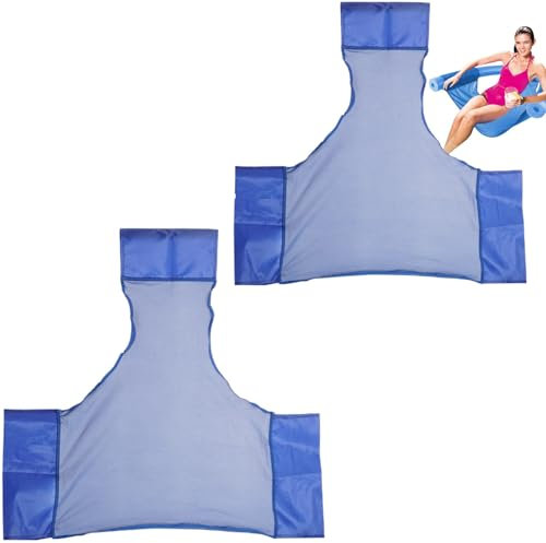 Bouee Piscine Adulte 2 Pièces, Siège d'eau pour Piscine, Matela Piscine Gonflable, Hamac Gonflable Piscine, Matela Filet Piscine (Kein Bâton De Mousse)