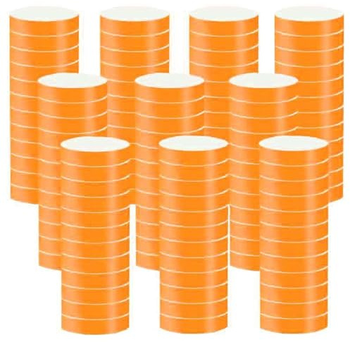 1000 Stück Eintrittsbänder, BetterJonny Wasserdicht Event Armbänder Papierarmbänder Bedruckbar Securebänder Ideal für Sicherheit bei Veranstaltungen Events Hochzeit (Orange)
