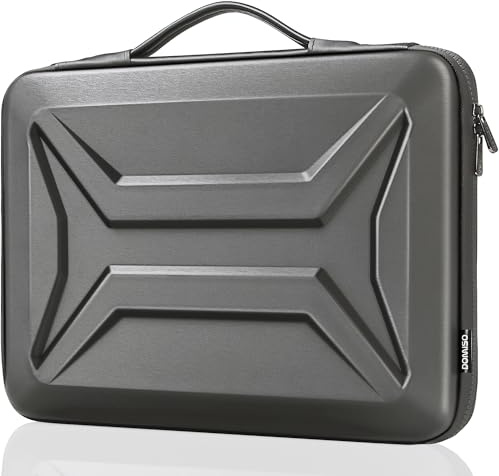 DOMISO 15.6-16 Inch Laptop Hard Case, Waterproof Shockproof Hard Shell Laptop Sleeve Protective Computer Bag for Macbook Pro/Lenovo IdeaPad/HP ENVY/Dell XPS,Dark Grey