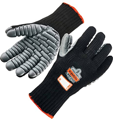 Ergodyne ProFlex 9000 Certified Lightweight Anti-Vibration Work Glove, Large, Black
