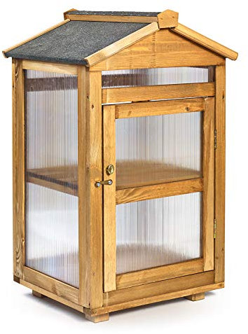 WEIDENPROFI Gewächshaus, Balkongewächshaus aus Holz und PVC-Verglasung, Größe (LxBxH): 50 x 54 x 90 cm