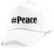 Reifen-Markt Base Cap Hashtag #Peace Größe Uni Farbe Weiss Druck Schwarz