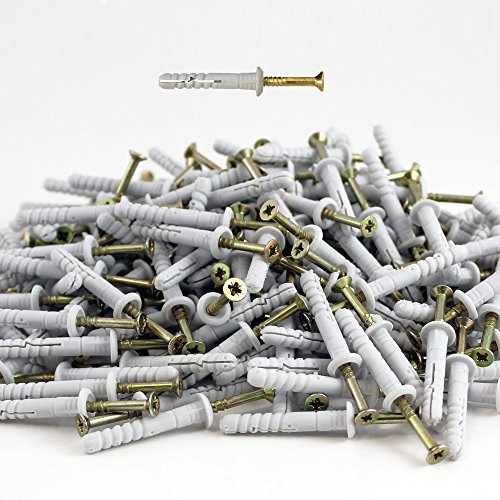 Frappe chevilles nylon 6 x 60–200 Pièces de tête de champignon ongles chevilles chevilles cruciformes prémonté