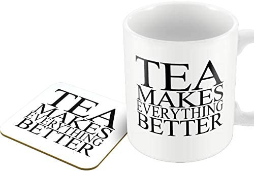 The Victorian Printing Co - Tea Makes Everything Better - Mug and Coaster Set