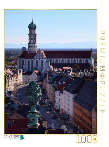 CALVENDO Puzzle Basilika St. Ulrich und Afra, Augsburg, Deutschland | 1000 Teile Lege-Größe 48 x 64 cm Foto-Puzzle für glückliche Stunden