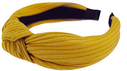 axy Haarreif mit Knoten-Vintage-Wunderschön Stirnband Haarschmuck Damen Haarreifen HR34 (Gelb)