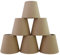 Lot de 6 Pièces Abats-jour de Lampe en Tissu pour Lustre de Bougeoir (Chocolat)