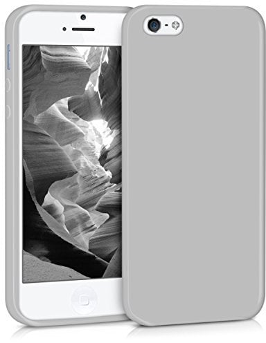 kwmobile Housse Compatible avec Apple iPhone SE (1.Gen 2016) / iPhone 5 / iPhone 5S Coque - Housse de téléphone Protection Souple en Silicone - Gris Clair Mat