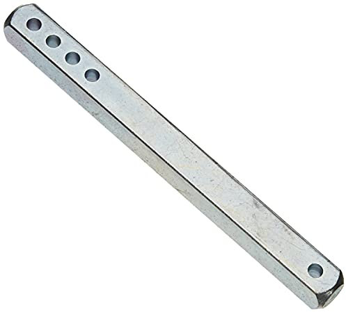 Tige Carré Percée, 7mm x 80mm, Acier Zingué