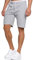 Indicode Hommes Aldrich SweatShorts | Pantalon Court de survêtement à Cordon de Serrage Lt Grey Mix S