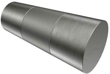 INTERDECO Gardinenstangen Endstücke Konus, aus Metall, Edelstahl-Optik, für Vorhangstangen 20 mm und Innenlaufstangen, Typ 1120133, 2 Stück