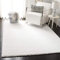 Safavieh Tapis Shaggy pour Salon, Salle à Manger, Chambre à Coucher - Collection August Shag - Poils Courts - Blanc - 160 x 229 cm