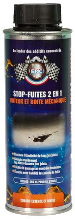 ERC - [Stop-Lecks 2 in 1 Motor und Getriebe] Stoppt Öllecks | Reduziert den Ölverbrauch | Stellt die Dichtigkeit von Dichtungen wieder her | Dichtet Mikrorisse ab | Heilend | 250 ml