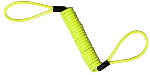 B Baosity 1.5m Cable de Rappel Cables Antivol à Ressort pour Bloque Disque Moto Vélo Scooter - Jaune