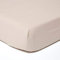 HOMESCAPES Leinen Spannbettlaken 150x200 cm beige-Natur, Halbleinen Bettlaken mit Gummizug aus 60% Leinen und 40% Baumwolle