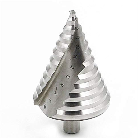 Geggur Foret étagé, Fraise Conique à Double Fente HSS (6-60mm) avec Revêtement Titane pour Visseuse Percage sur Acier, Laiton, Bois, Plastique-Argent