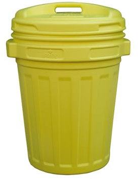 Plastica Adriatica Bidon avec Couvercle en polyéthylène, Jaune, 40 l