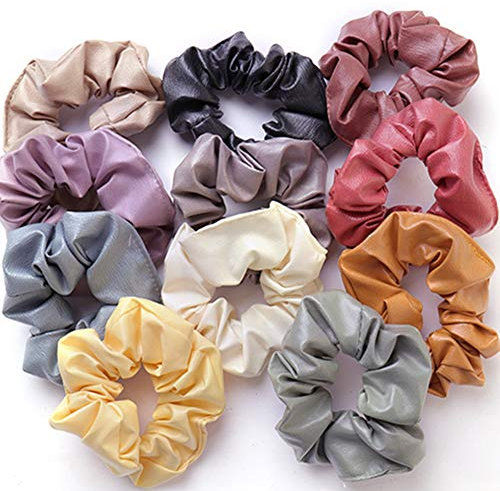 Egurs Leder Haargummis,11 Stücke Creative Damen Haarschmuck