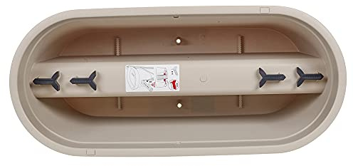 URBNLIVING Large Oval Garden Flower Bridge Hanging Plant Pot Balcony Fence Railing (Taupe)