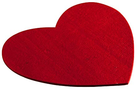 Set da 6 Tovagliette in Feltro Cuore Rosso San Valentino, Sottopiatto Americano Resistente al Calore Accessori Cucina