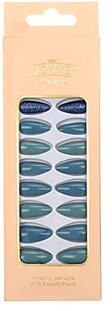 Manicure Finished Product Wear Nails Dress Up Nail Patch Almond Beetle False Nails Nail Sticker(B)