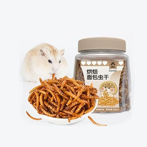 JONSANTYGFRY Comida para Animales pequeños, Hámsteres, erizos, Chinchillas, lagartos, Ranas, pájaros, erizos, Snack, nutritivo, Alto en proteínas, lombriz de Pan al Horno…