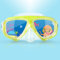 EXP VISION Schnorchel-Tauchmaske für Kinder, Unisex-Kind, 180 ° Panoramasicht, Anti-Fog-Tauchmaske für Jungen, Mädchen, Schwimmbrille mit Nasenabdeckung, Schnorchelausrüstung für Junior (Käse Gelb)