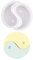 SUPERFINDINGS 2 Stück Yin Yang Kerzenform Chi Seifenwachs Aromatherapie Silikon Pralinenform Kuchenform Weißer Harzguss Für Harzseifenkerzenherstellung Partys