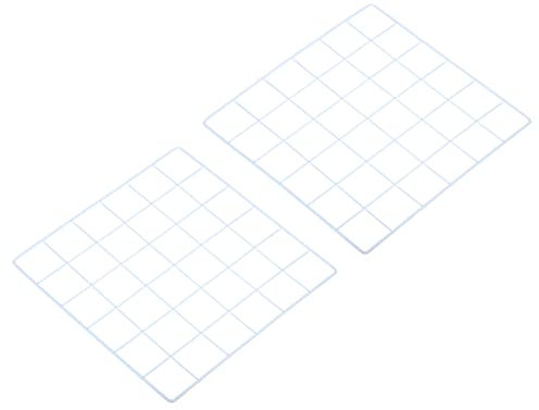 PATIKIL 12x12 Wire Grid Panel, 2 Pack Wall Grid Decorative Panels Board Photo Pictures Display Decor Hanging Organizer for Home Office, White
