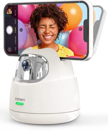 hohem GO Automatische Verfolgung Handyhalterung, 360° Rotation Gestensteuerung für Handy/Tablet, Keine App Erforderlich, Telefonhalterung für Live Vlog Streaming Video