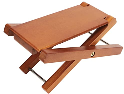 Gitarren-Fußstütze, starke Unterstützung, Premium-Holz, verstellbare Höhe, klassische Gitarren-Fußstütze für Spieler, Ashtree Wood