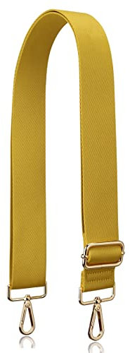 Allzedream Handtasche Riemen verstellbarer Ersatz Umhängetaschen Breite Taschengurte (Gelb-Gold Hardware)
