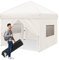 Ej.Victor Pop Up Gazebo - 3x3m Instant Folding Outdoor Tent with Sidewalls and Mesh Windows Sun Protection