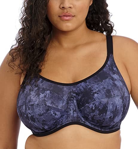 ELOMI Damen Energise Bra Sport-BH, Undurchsichtige, Stormy Haze, 42GG