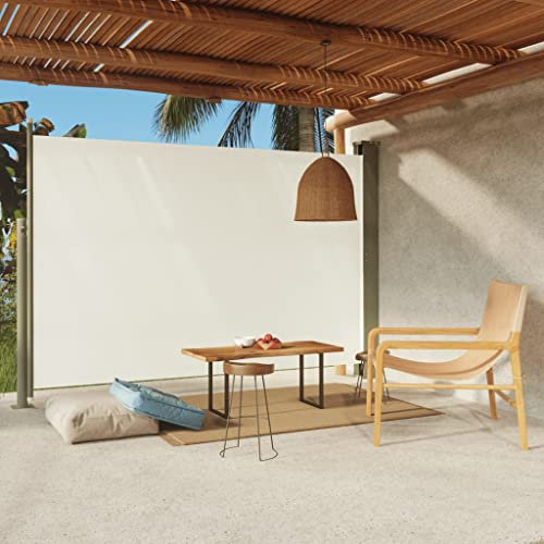 FIRBNUS Toldo Lateral retráctil para Patio Crema 200x300 cm Toldo Balcon Pantalla De Privacidad Toldos Exterior Terraza Prueba De Viento Protección De La Intimidad para Jardín Patio Balcón