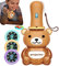Vigcebit Flashlights Kids - Flashlight Bear Projector - Educational Learning Story Slide Projection with 24 Images, Bedtime Night Light Toy for Children