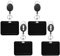 GmeDhc 4 PCS Porte Badge Enrouleur avec Porte Carte, Porte Badge Enrouleur Couvercle Coulissant, Porte Badge Transparent Rigide en Plastique, pour Carte dIdentité, Carte Bancaire, Carte de Membre