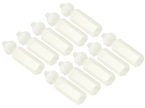 PATIKIL M2x10+6mm 100Stk Stecker Buchse Abstandshalter Schrauben Nylon Sechskant Abstandhalter PCB Abstandshalter Muttern für Hauptplatinen Computer Gehäuse Leiterplatten Elektronik