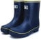 Jesindr Stivali Gomma Uomo, Pioggia Antiscivolo Adulto Antinfortunistica Stivali, Leggere Comodeda Esterno Scarpe da Giardino, Blu Giallo Senza Cordoncini, 45 EU