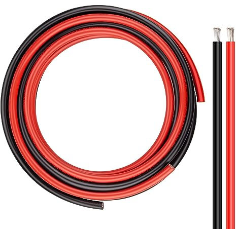 33,6mm2 Kabel, 2 AWG Kabel, iGreely 3m rot & 3m schwarz verzinntem Kupferdraht für Sonnenkollektor Audio Kraftfahrzeuge Anhänger Schifffahrt Kabelbaum Verkabelung