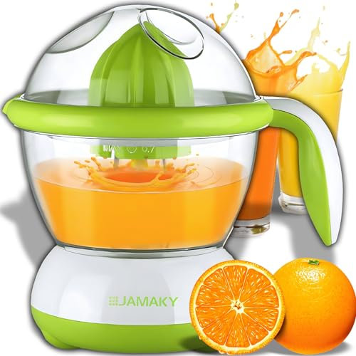 Retoo Presse Agrume Electrique, Presse-Fruits pour Citrons, Oranges, Citrons Verts, Agrumes, 40 W, Contenance 0,7 l, Mouvement Bidirectionnel, Double Cône, Blanc-Vert